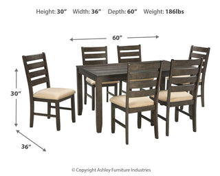 Rokane Dining Room Table Set (7/CN) Synthetic