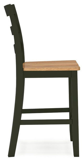 Gesthaven Counter Height Dining Table and 2 Barstools
