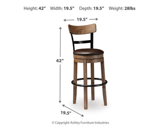 Pinnadel UPH Swivel Barstool (1/CN)