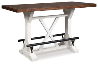 Valebeck Counter Height Dining Table, 6 Barstools and Server