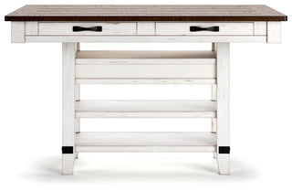 Valebeck Counter Height Dining Table and 6 Barstools