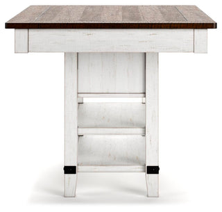 Valebeck Counter Height Dining Table and 6 Barstools