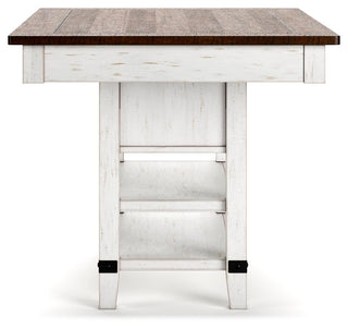 Valebeck Counter Height Dining Table and 6 Barstools
