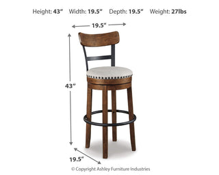 Valebeck UPH Swivel Barstool (1/CN)