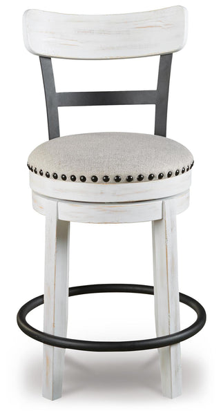 Valebeck Counter Height Dining Table, 4 Barstools and Server