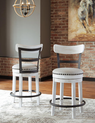 Valebeck Counter Height Dining Table and 4 Barstools