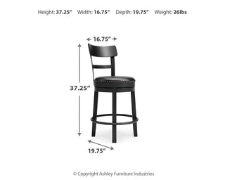 Valebeck UPH Swivel Barstool (1/CN)