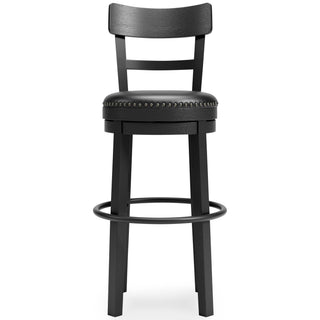 Valebeck UPH Swivel Barstool (1/CN) - Black, Pub/Bar Height