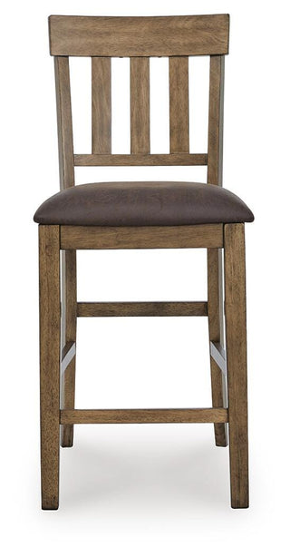 Urbinforte Counter Height Extension Dining Table, 4 Barstools and Bench