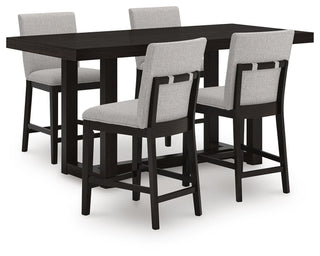 Neymorton Counter Height Dining Table and 4 Barstools
