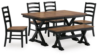 Wildenauer Dining Table, 4 Chairs and Bench