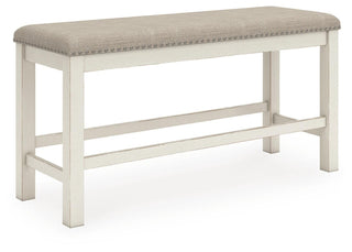 Robbinsdale Counter Height Dining Table, 4 Barstools and Bench