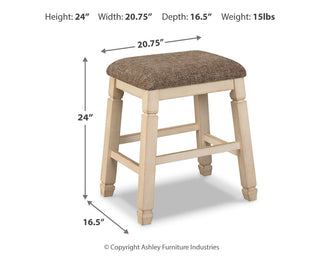 Bolanburg Counter Height Dining Table, 4 Stools, Bench and 2 Display Cabinets