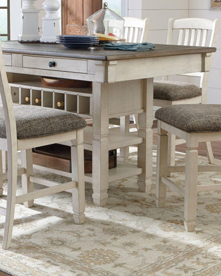 Bolanburg Counter Height Dining Table and 4 Barstools