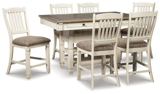 Bolanburg Counter Height Dining Table and 6 Barstools with Server