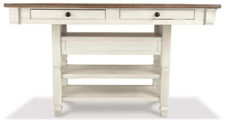 Bolanburg Counter Height Dining Table, 4 Stools, Bench and 2 Display Cabinets