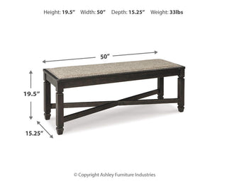 Tyler Creek Dining Table, 4 Chairs and Bench