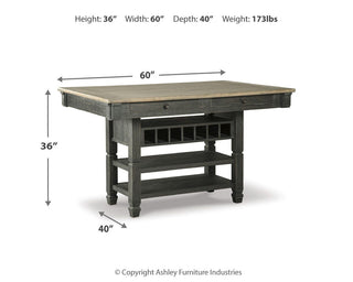 Tyler Creek Counter Height Dining Table with 4 Barstools