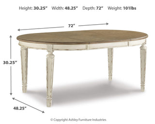 Realyn Dining Table and 8 Chairs