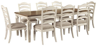 Realyn Dining Table and 8 Chairs