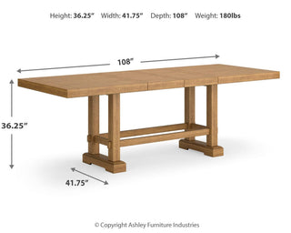 Havonplane Counter Height Dining Table, 6 Barstools and Bench
