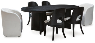 Rowanbeck Dining Table, 2 Arm Chairs and 4 Side Chairs