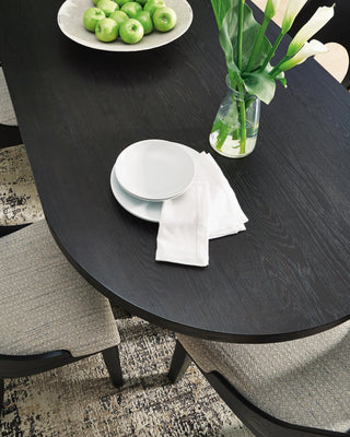 Rowanbeck Dining Table, 2 Arm Chairs and 4 Side Chairs