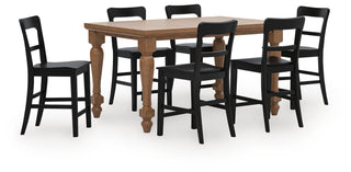Greddinton Counter Height Dining Table and 6 Barstools