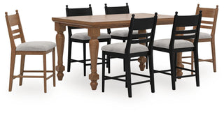 Greddinton Counter Height Dining Table and 6 Barstools