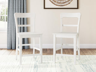 Greddinton Counter Height Dining Table and 4 Barstools