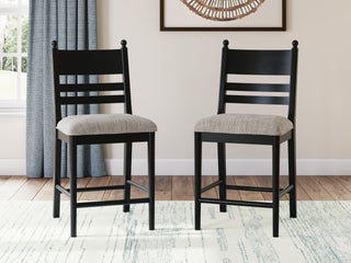 Greddinton Counter Height Dining Table and 6 Barstools