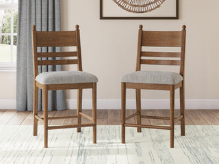 Greddinton Counter Height Dining Table and 6 Barstools