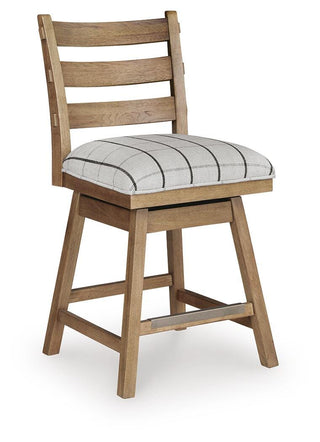 Ridgester UPH Swivel Barstool (2/CN) Next-Gen Nuvella™