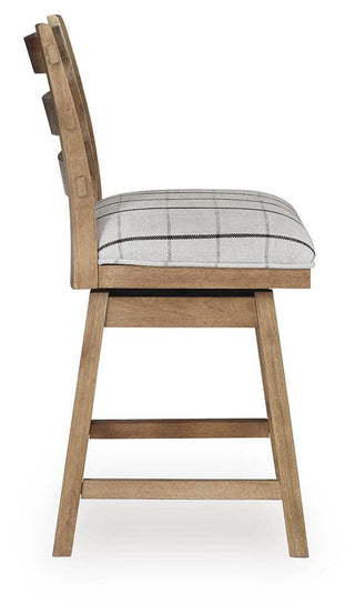 Ridgester UPH Swivel Barstool (2/CN) Next-Gen Nuvella™