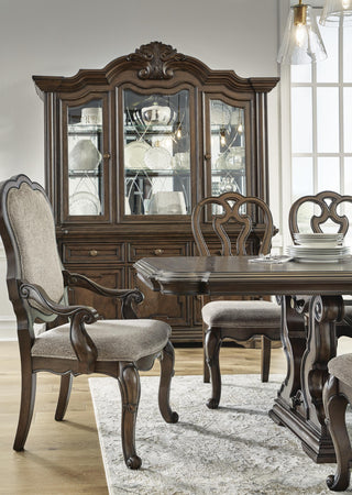 Maylee Dining Table, 6 Chairs and Bench