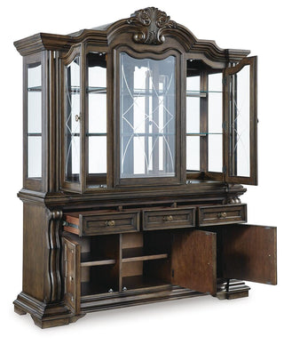 Maylee Dining Table with 6 Chairs and Buffet and Hutch