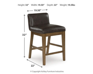 Cabalynn Counter Height Dining Table and 6 Barstools