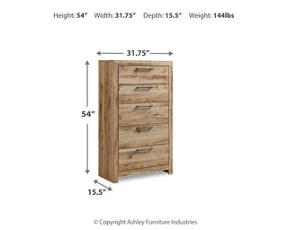 Hyanna Queen Panel Storage Bed, Dresser, Mirror, Chest and 2 Nightstands