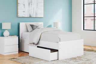 Onita Panel Platform Bed with 1 Side Storage - Twin