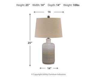Marnina Ceramic Table Lamp (2/CN)