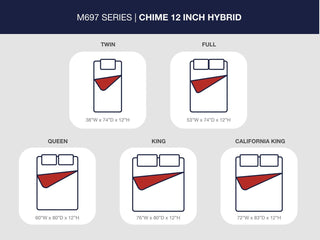 Chime 12 Inch Hybrid Twin Mattress