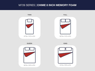 Chime 8 Inch Memory Foam Mattress - Twin