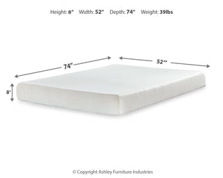 Chime 8 Inch Memory Foam Mattress - Full