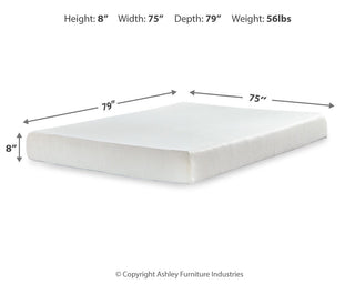 Chime 8 Inch Memory Foam Mattress - King