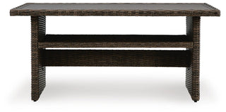 Brook Ranch Outdoor Sofa Sectional, Bench, Lounge Chair and Table