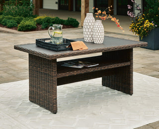 Brook Ranch Outdoor Sofa Sectional, Bench, Lounge Chair and Table