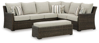 Brook Ranch Sofa SEC/Bench w/CUSH (3/CN) Nuvella®