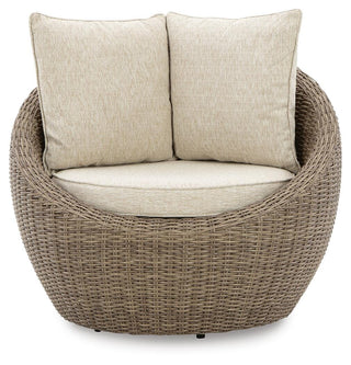 Danson 2 Swivel Lounge Chairs and End Table