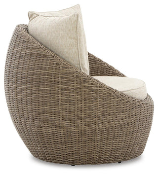 Danson 2 Swivel Lounge Chairs and End Table