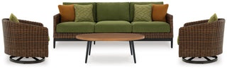 Horizon Hall Outdoor Sofa, 2 Lounge Chairs, Ottoman and Coffee Table